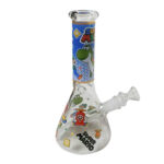 Waterpipe - Clear Glass with Super Mario Print  - H25cm