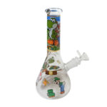Waterpipe - Clear Glass with Super Mario Print  - H25cm - Image 2