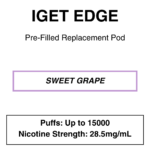 IGET - Edge Closed Pod Vape - Replacement Pods - 15000 Puffs - 28.5mg/ml Nicotine - Image 12