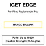 IGET - Edge Closed Pod Vape - Replacement Pods - 15000 Puffs - 28.5mg/ml Nicotine - Image 14
