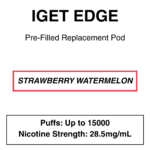 IGET - Edge Closed Pod Vape - Replacement Pods - 15000 Puffs - 28.5mg/ml Nicotine - Image 2