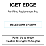 IGET - Edge Closed Pod Vape - Replacement Pods - 15000 Puffs - 28.5mg/ml Nicotine - Image 3