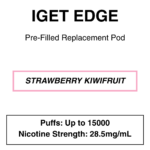 IGET - Edge Closed Pod Vape - Replacement Pods - 15000 Puffs - 28.5mg/ml Nicotine - Image 5