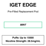 IGET - Edge Closed Pod Vape - Replacement Pods - 15000 Puffs - 28.5mg/ml Nicotine - Image 7