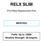 RELX - Slim Prefilled Replacement Pod - 28.5mg/ml - 15000 Puffs - Image 6