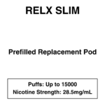 RELX - Slim Prefilled Replacement Pod - 28.5mg/ml - 15000 Puffs