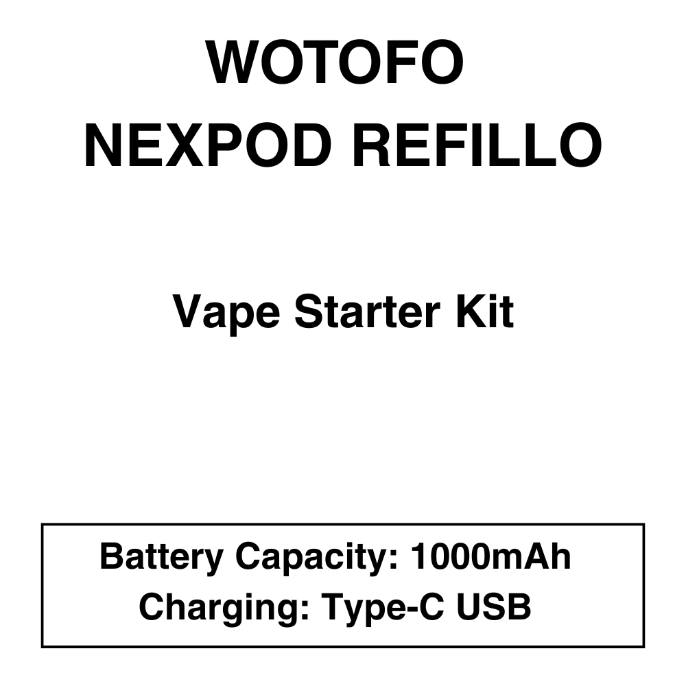1-35.png Wotofo - Nexpod Refillo -Refillable Vape Starter Kit - Image 1