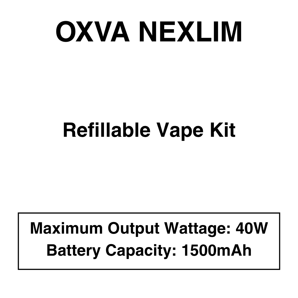 1-40.png OXVA - Nexlim - Refillable Starter Kit - Image 1